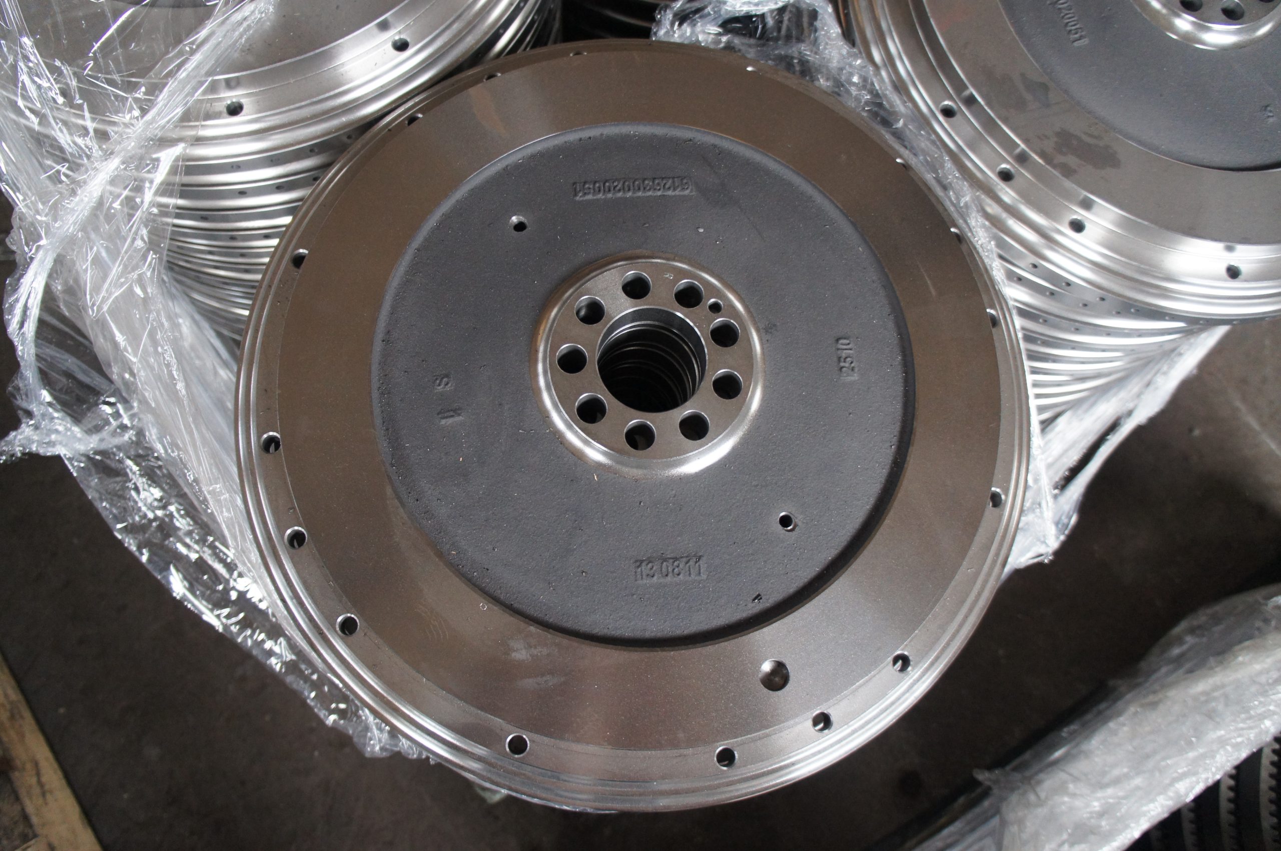 Weichai diesel engine flywheel, front machined friction face showing OEM-grade surface finish