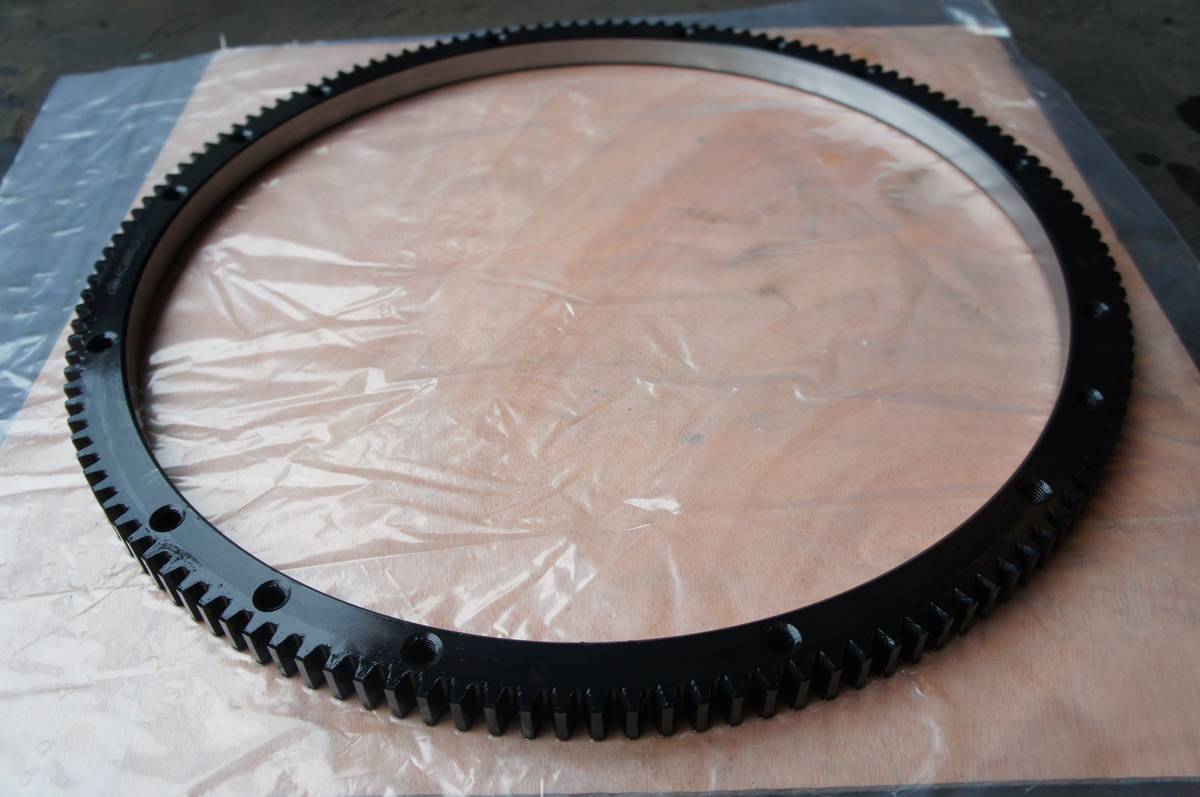 Large diameter ring gear with black oxide finish